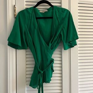 Green wrap top
